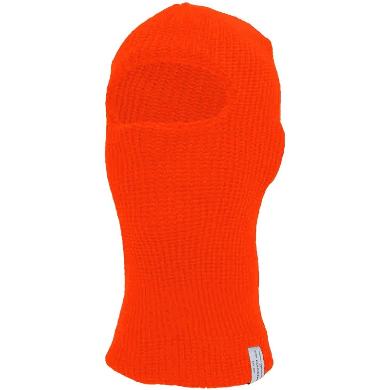 Balaclavas Face Ski Mask 1 Hole - Neon Orange - CT18RZ4H7AU $17.90