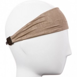 Headbands Adjustable & Stretchy Crushed Xflex Wide Headbands for Women Girls & Teens - Crushed Taupe - CV12NRZHFKS $13.77