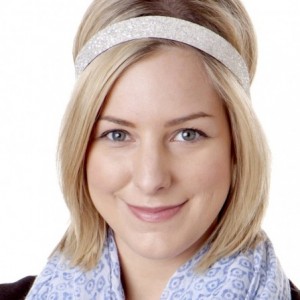 Headbands Women's Adjustable NO Slip Wide Bling Glitter Headband - White - CZ11VDDIFCF $20.59