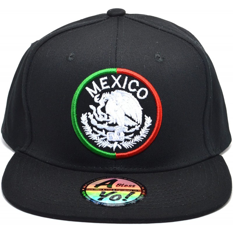 Baseball Caps AblessYo Mexico City Embroidered Hecho EN Snapback Flat Cap Baseball Hat AYO1085 - Mexico - CV18C2YEN30 $33.27