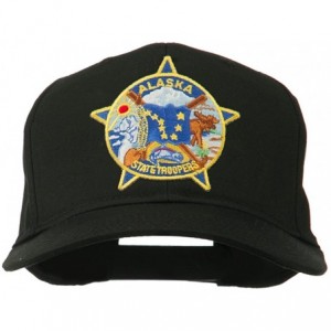 Baseball Caps Alaska State Troopers Patch Cap - Black - CU11RNPBM1N $45.78