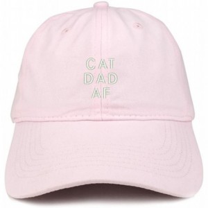 Baseball Caps Cat Dad AF Embroidered Soft Cotton Dad Hat - Lt-pink - CE18EYEWQ2O $37.42