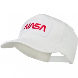 Baseball Caps NASA Logo Embroidered Patched High Profile Cap - White - CX11MJ3TIS3 $42.67