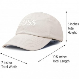 Baseball Caps BOSS Baseball Cap Dad Hat Mens Womens Adjustable - Beige - CZ18M9MKESS $11.34