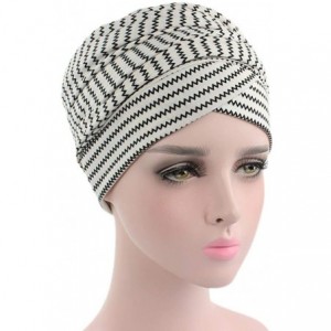 Skullies & Beanies Women India Muslim Elastic Turban Print Long Tail Hat Head Scarf Printed Cap Long Tail Cap (F) - C618HIHRY...