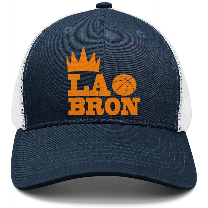 Skullies & Beanies Orange-LABRON-Creative-Basketball-Crown Mens Adjustable Funny Saying mesh Fitted Hats - C918GL8UW2T $36.54