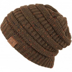 Skullies & Beanies Exclusives Unisex Ribbed Confetti Knit Beanie (HAT-33) - New Olive - CS189KZ9HOL $24.47
