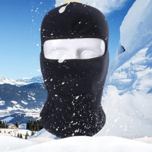 Balaclavas Fleece Ski Mask/Neck Warmer Gaiter/Face Scarf/Neck Cover/Face Mask Thermal Hood Mask - Black - C418I89EH4L $19.98