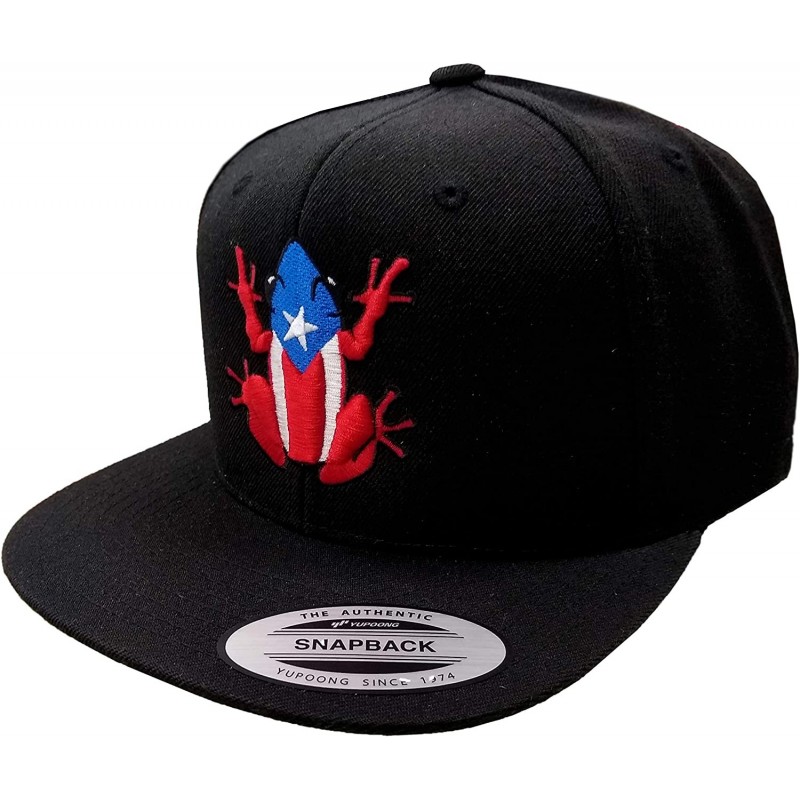 Baseball Caps Puerto Rico Snapback Hats Vintage Hats - Coqui/SnapBack/Black - CO18WXCNXC3 $55.68