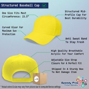 Baseball Caps Custom Baseball Cap Crab Style C Embroidery Acrylic Dad Hats for Men & Women - Yellow - CU18SH2CIO6 $34.95