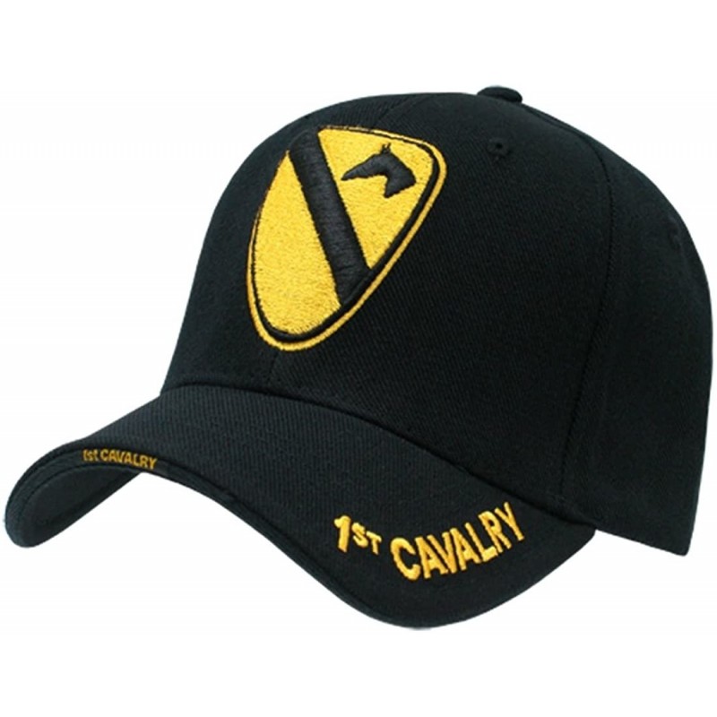 Baseball Caps US Military Legend Branch Logo Rich Embroidered Baseball Caps S001 - 1st Cavalry - C911JZ3OBAJ $17.52
