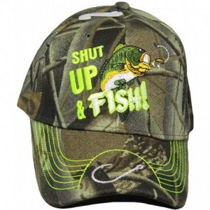 Skullies & Beanies Shut Up & Fish Fishing Hook on Bill Camouflage Camo Embroidered Cap Hat 940 - CM1803HQKE3 $18.60