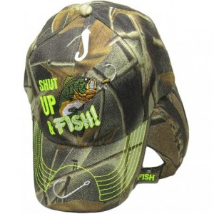 Skullies & Beanies Shut Up & Fish Fishing Hook on Bill Camouflage Camo Embroidered Cap Hat 940 - CM1803HQKE3 $11.83