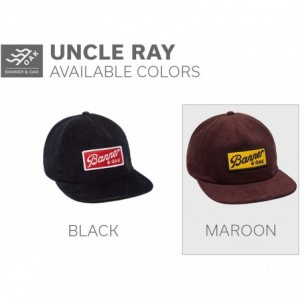 Baseball Caps Uncle Ray Felt Scout Patch Corduroy Hat - Adjustable Baseball Cap w/Plastic Snapback Closure - Maroon - CS18ZOA...