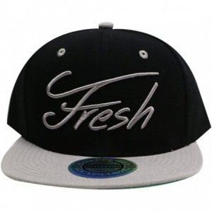 Baseball Caps Fresh Summer Snapback Hats - Black/Grey - CH11YREVZZL $13.05