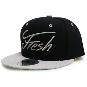 Baseball Caps Fresh Summer Snapback Hats - Black/Grey - CH11YREVZZL $32.62