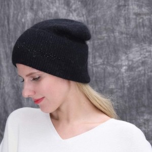 Skullies & Beanies Wool Knit Beanie Daily Hat Women Winter Warm Skullies Cap Cuff Headwear - Black - CS1867WH8UT $44.68