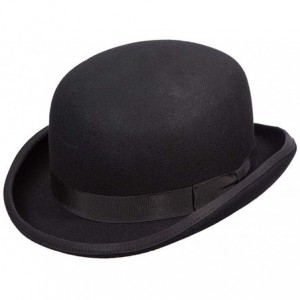 Fedoras Classico Men's Wool Felt Bowler Hat - Black - C011L6QYNA1 $108.88