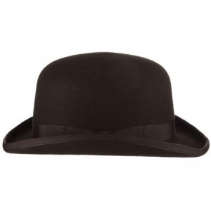Fedoras Classico Men's Wool Felt Bowler Hat - Black - C011L6QYNA1 $105.03