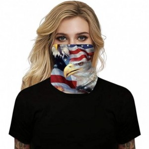 Balaclavas Bandana Face Mask Neck Gaiter- Dust Wind UV Protection Vivid 3D Mouth Cover for Women Men - Eagle Flag - CL199C9O6...