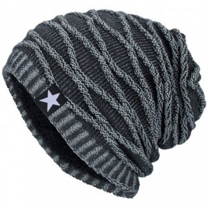 Skullies & Beanies Unisex Fleece Knit Cap Hedging Head Hat Beanie Cap Warm Outdoor - Gray 2 - CJ18IRXGUWU $27.87