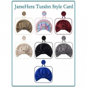 Skullies & Beanies Women Ruffle Turbans Glitter Pre-Tied Hats Knotted Chemo Caps African Twist Headwrap - Black - CQ18X7XIANN...