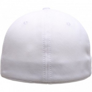 Baseball Caps Plain Polyester Twill Baseball Cap Hat with Flex fit Elastic Band - 1732-white - C612NW7GQC8 $25.07