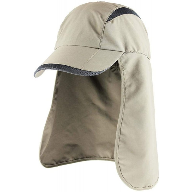 Sun Hats Bona - Performance Outdoor Hat with Sun Cape - Teak Black - CD18RXHCLY6 $50.31
