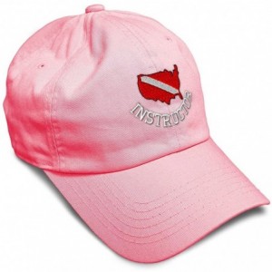 Baseball Caps Soft Baseball Cap Scuba Diving Instructor B Embroidery Dad Hats for Men & Women - Coral - CT18ZG2QNHE $16.55