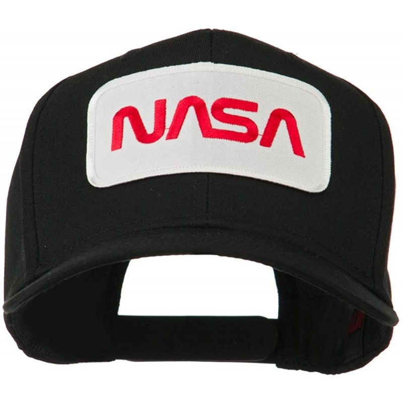 Baseball Caps NASA Logo Embroidered Patched High Profile Cap - Black - C711MJ3T3OH $27.21