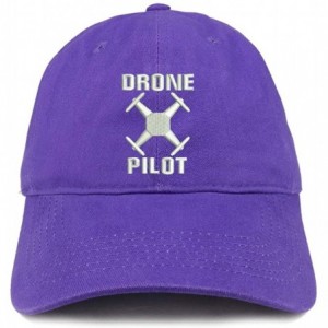 Baseball Caps Drone Operator Pilot Embroidered Soft Crown 100% Brushed Cotton Cap - Purple - C118S35M0KL $36.54