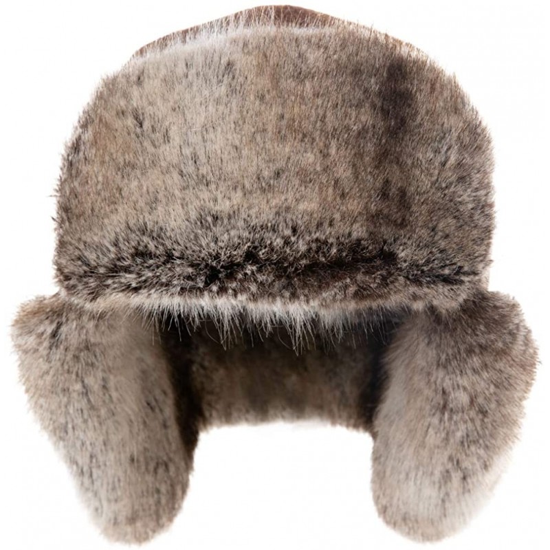 Bomber Hats Stylish Plaid Winter Wool Trapper Faux Fur Earflap Hunting Hat Ushanka Russian Cold Weather Thick Lined - CC192I7...