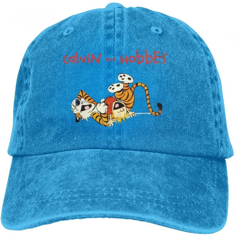 Baseball Caps Adult Calvin and Hobbes Tiger Hats Unisex Fashion Plain Cool Adjustable Denim Jeans Baseball Cowboy Blue Cap - ...