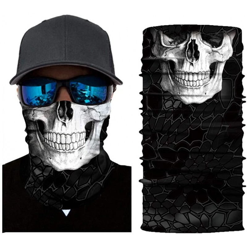 Balaclavas Skull Face Mask- Rave Bandana- Neck Gaiter- Scarf- Summer Balaclava for Dust Wind UV Protection - Sle - CZ197ZI7K6...
