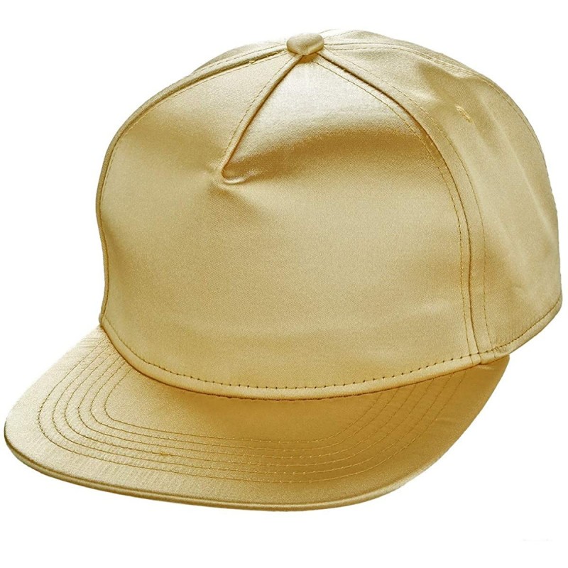 Baseball Caps Unisex Snapback Hats-Adjustable Hip Hop Flat Brim Baseball Cap - 03-gold - CP12LGNGO3N $15.07
