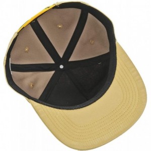 Baseball Caps Unisex Snapback Hats-Adjustable Hip Hop Flat Brim Baseball Cap - 03-gold - CP12LGNGO3N $15.07