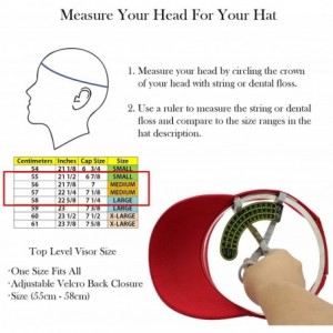 Visors Sun Sports Visor Men Women - 100% Cotton Cap Hat - Red - C317YSRNCZO $22.77