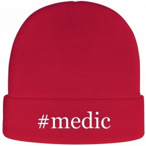 Skullies & Beanies Medic - Hashtag Soft Adult Beanie Cap - Red - CX18AXQ5G7E $34.29
