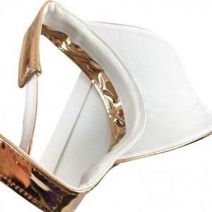 Bucket Hats Women Hologram Wide Brim Headband Cap Sun Sports Visor - Gold - CS18QOZY038 $23.29
