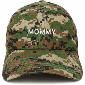 Baseball Caps Mommy Embroidered Soft Crown 100% Brushed Cotton Cap - Digital Green Camo - CK18SSCDYMZ $33.94