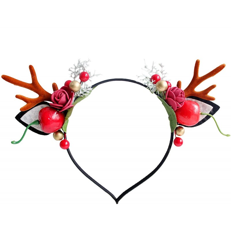 Headbands Flower Wreath Headband Floral Hair Garland Flower Crown Halo Headpiece Boho with Ribbon Wedding Party Photos - D - ...