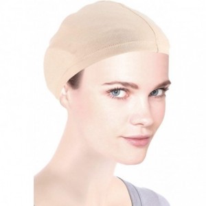 Skullies & Beanies Bamboo Wig Liner Cap Beige 2 pc for Women Sensitive Scalp Chemo Cancer Hairloss - 01-natural (2 Pc Pack) -...