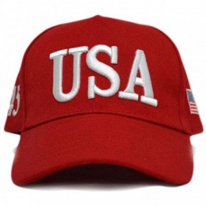 Baseball Caps Keep America Great Hat Donald Trump President 2020 Slogan with USA Flag Cap Adjustable Baseball Cap - Usa Red1 ...