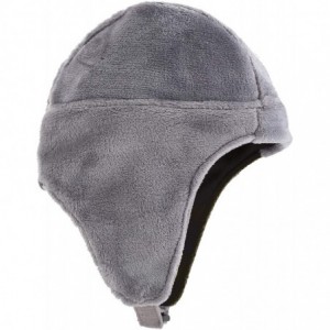 Skullies & Beanies Mens Fleece Thermal Skull Cap Beanie with Ear Flaps Winter Hats - All Black - CI19297AH9Q $26.41