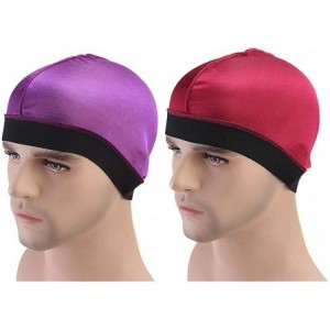 Skullies & Beanies 2Pack Unisex Spandex Dome Style Wig Cap Mesh Hair Stretchable Silky Bottom Cap Stay On Your Head - C318Q0R...
