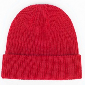 Skullies & Beanies Warm Daily Slouchy Beanie Hat Knit Cap for Men and Women - Red - CY187Y3KW67 $19.46