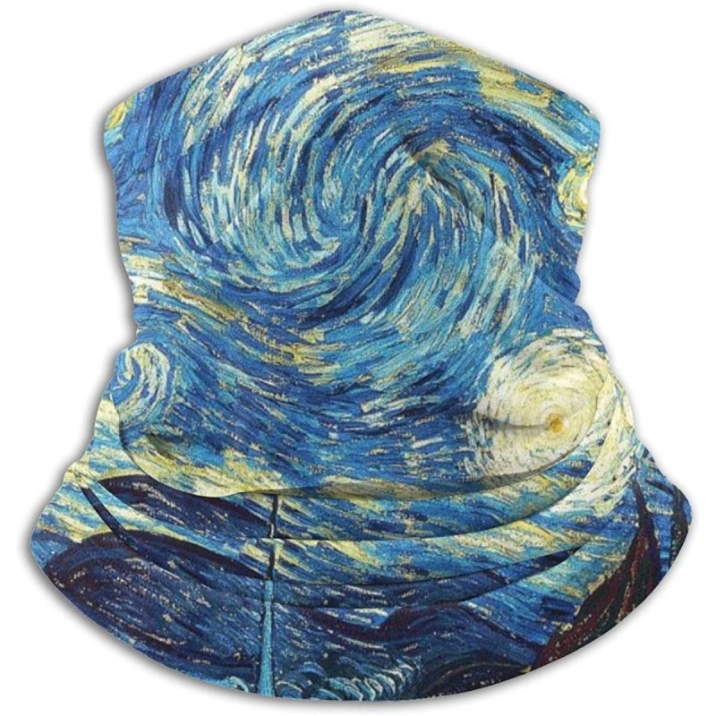 Balaclavas Neck Gaiter Headwear Face Sun Mask Magic Scarf Bandana Balaclava - Van Gogh Night Oil Painting - C4197SDQSC8 $35.55