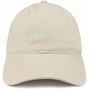 Baseball Caps Feminist AF Embroidered Soft Low Profile Adjustable Cotton Cap - Stone - C612O74JYBU $36.27
