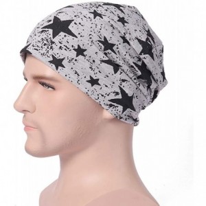 Skullies & Beanies Men Women Star Print Thin Daily Soft Beanie Stretch Knit Slouchy Skull Caps - Gray - CC18HWRHREM $9.89