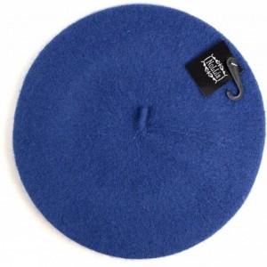 Berets Nollia French Wool Beret Hat for Women in Solid Colors - Navy - CY11CQA5JLN $22.51